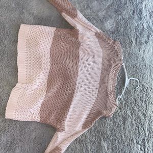 pink striped sweater size small brand American eagle